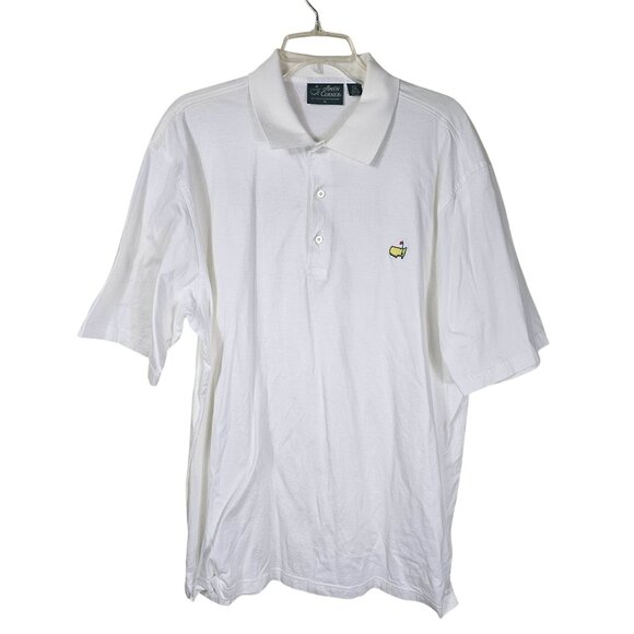 Amen Corner Other - Vintage Augusta Masters‎ Embroidered Polo Shirt XL White Cotton Golf Preppy